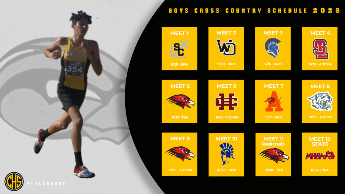 2023 BOYS CROSS COUNTRY SCHEDULE