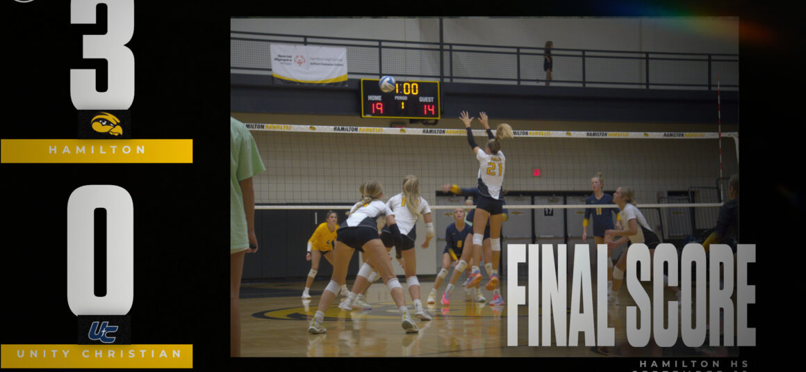 Hamilton Volleyball walks away with a easy victory against Unity Christian 3-0