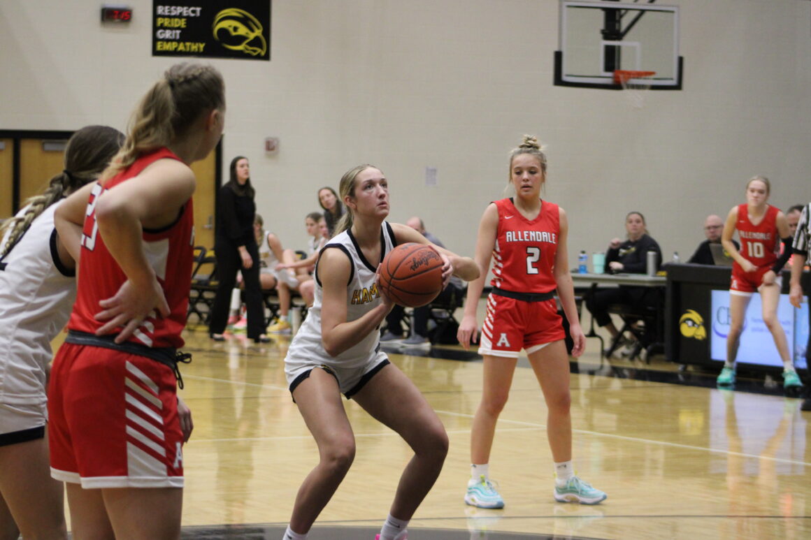 Girls Basketball Overcome a Tough Allendale Team Girls Basketball Overcome a Tough Allendale Team