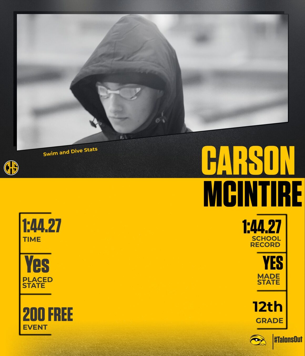 Carson McIntire Breaks Second School Record