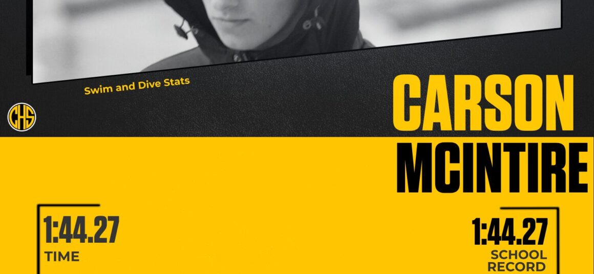 Carson McIntire Breaks Second School Record