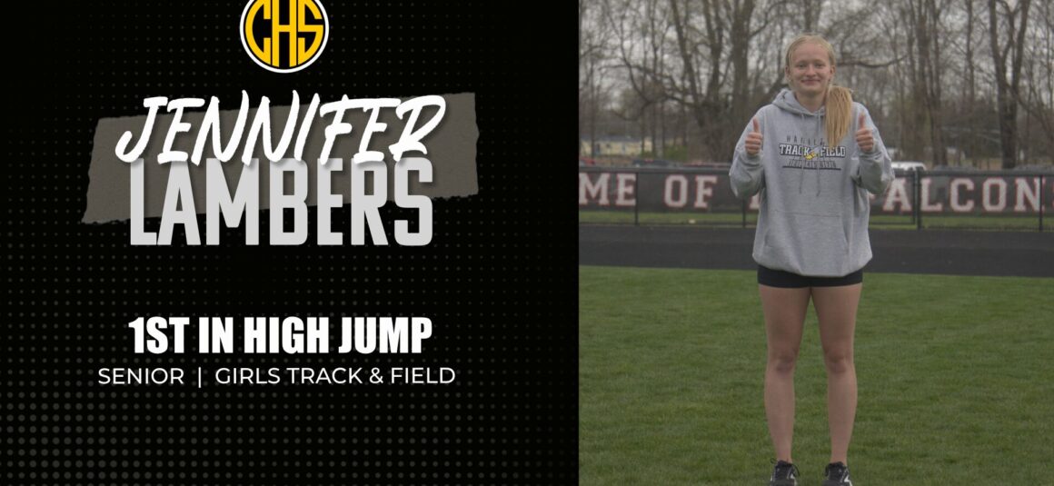 Jennifer Lambers 1st Place in High Jump vs Unity Christian