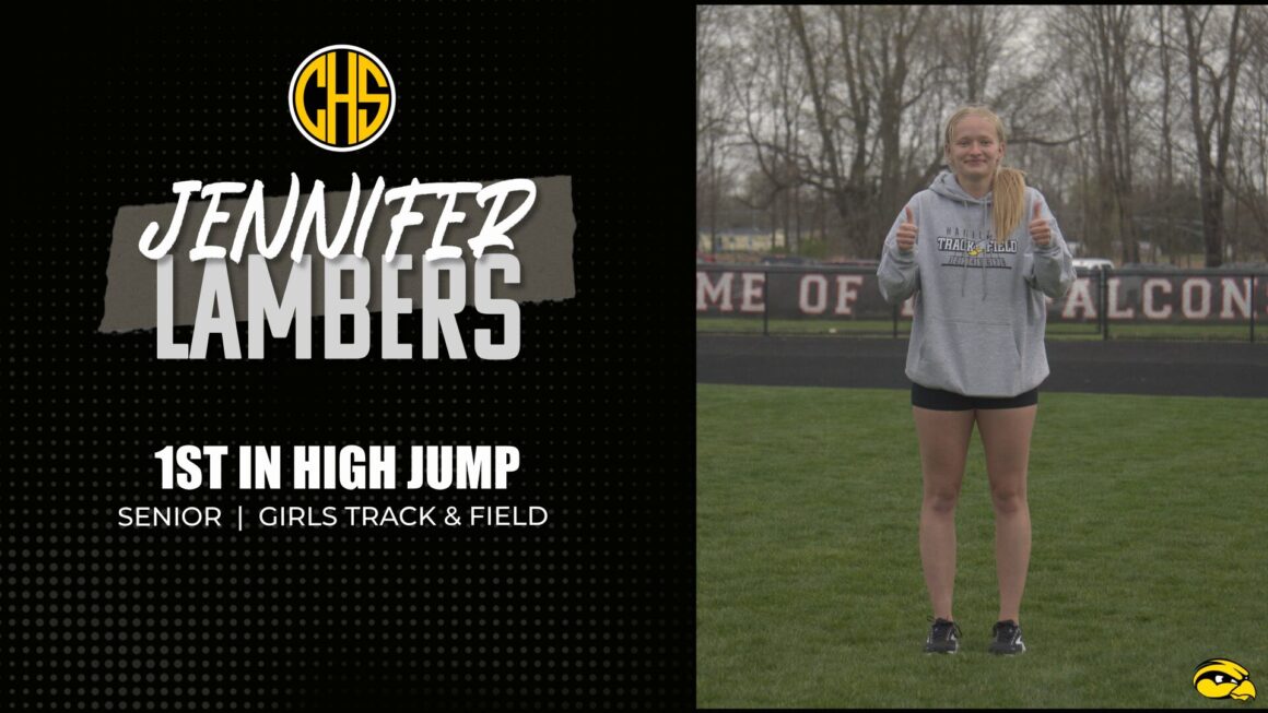 Jennifer Lambers 1st Place in High Jump vs Unity Christian