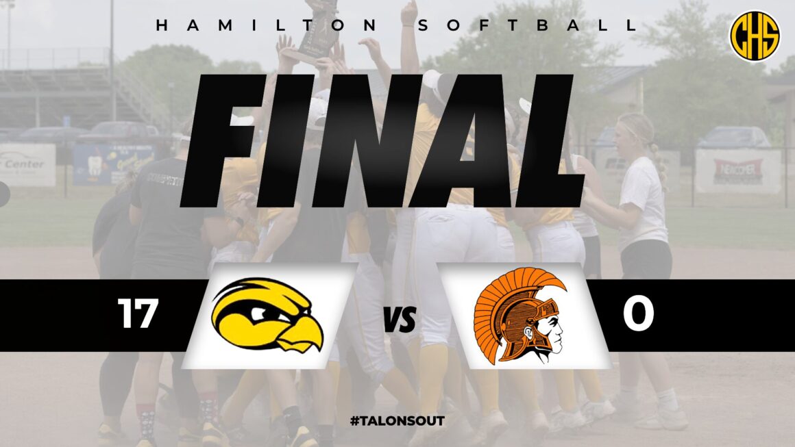 5/22 Easy sweep for the Hamilton Softball team