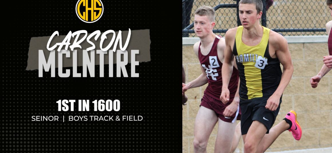 Carson Wins the 1600m vs Coopersville