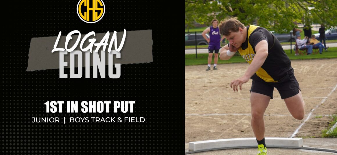 Logan Eding Takes 1st in Shot Put vs West Catholic