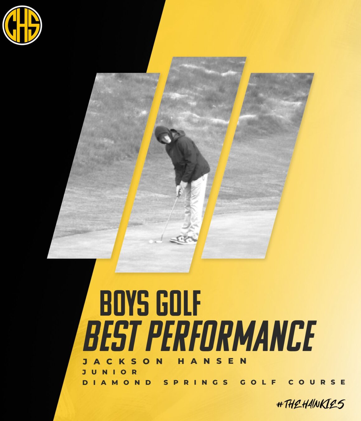 Boys Golf’s best performance is Jackson Hansen shooting a 37!