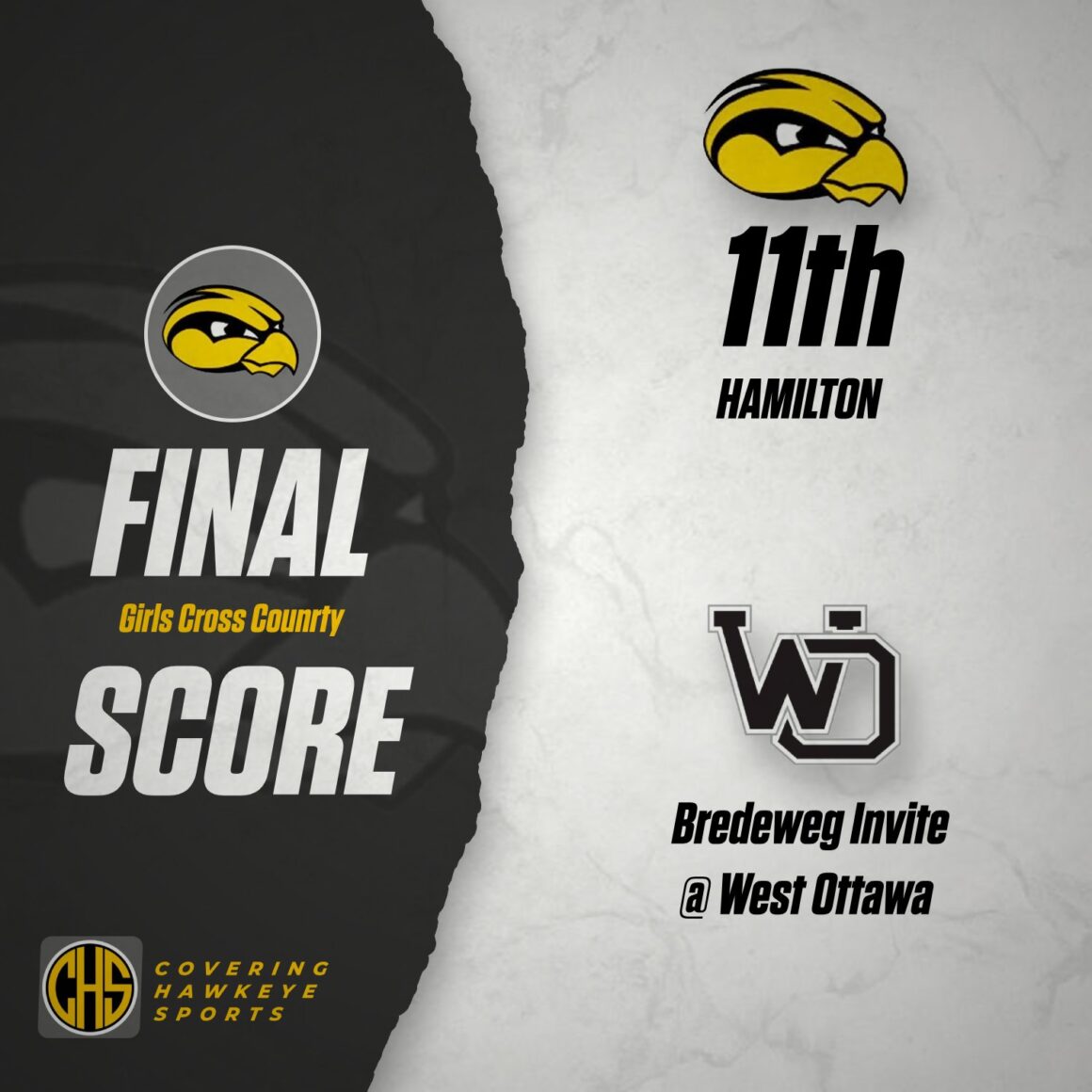 Hamilton Girls Cross Country Comes in 11th At West Ottawa