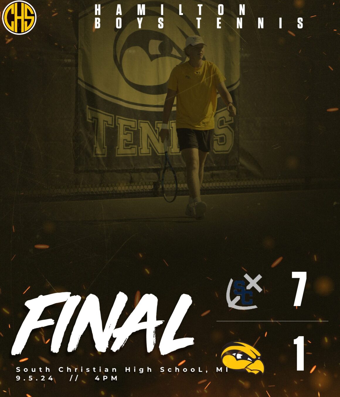 Hamilton Tennis loss to South Christian