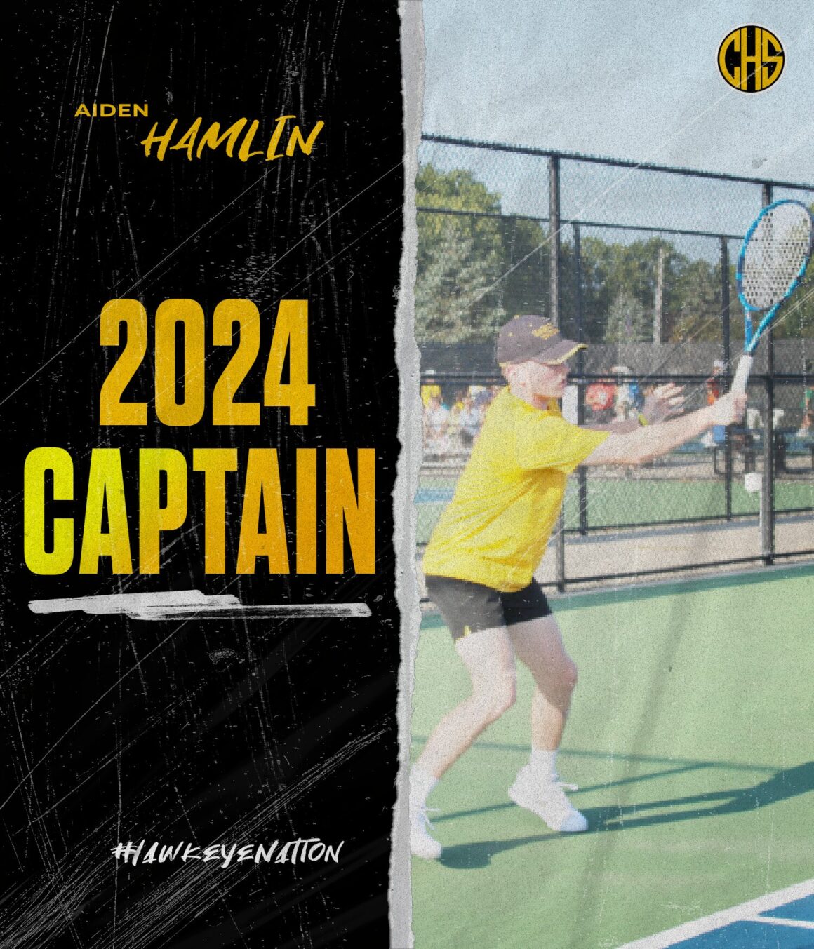 The 2024 Tennis Team Captain Aiden Hamlin