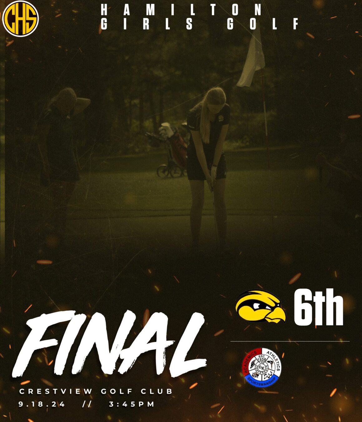 Girls Golf Places 6th at the Crestview course