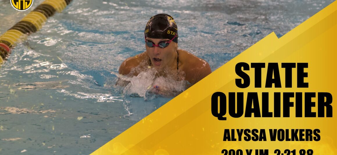 Swim And Dive State Qualifier  Alyssa Volkers!