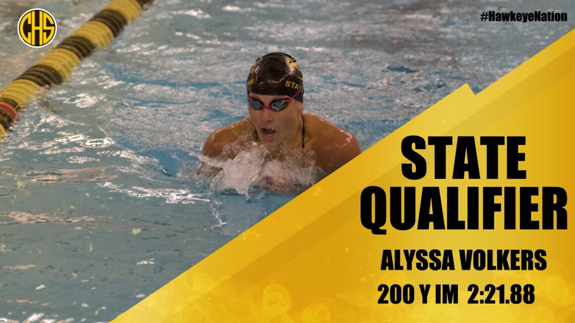 Swim And Dive State Qualifier  Alyssa Volkers!