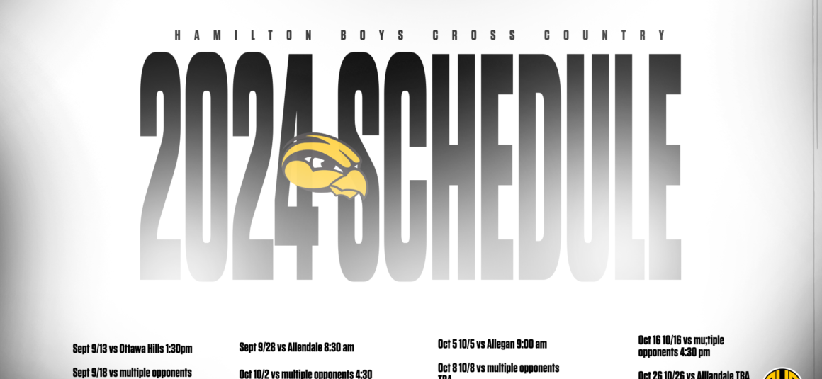 2024 Boys Cross Country Season Schedule