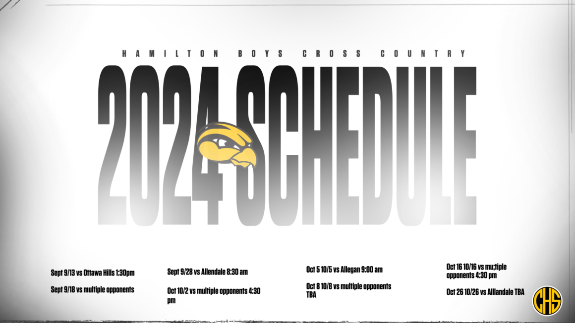 2024 Boys Cross Country Season Schedule