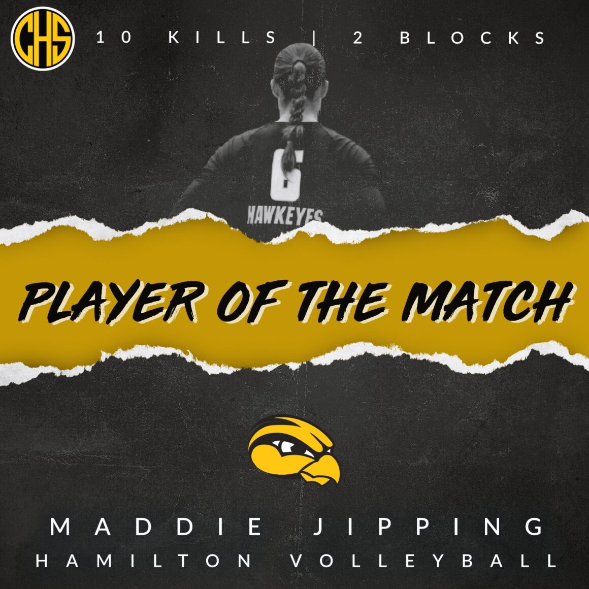 Player Of The Match Maddie Jipping