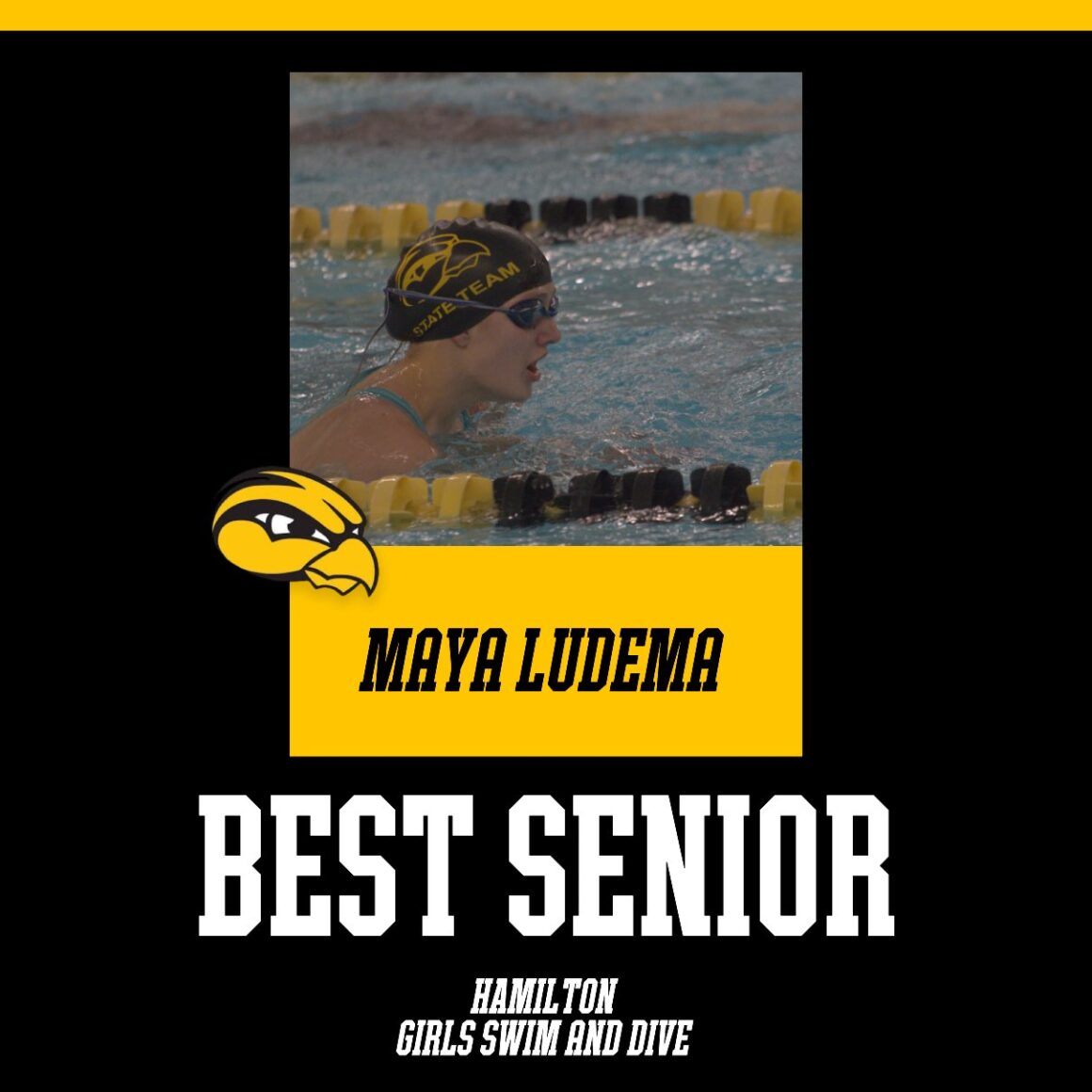 Girls Swim & Dive Best Senior Maya Ludema