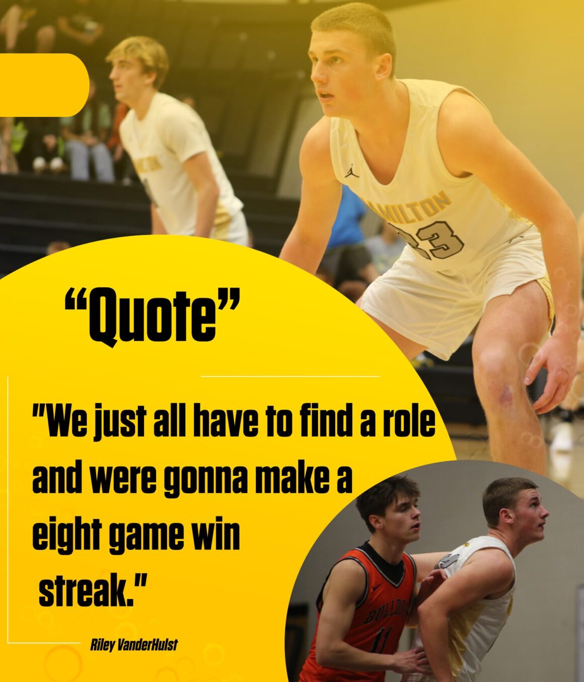 Boys Basketball Quote From Riley VanderHulst