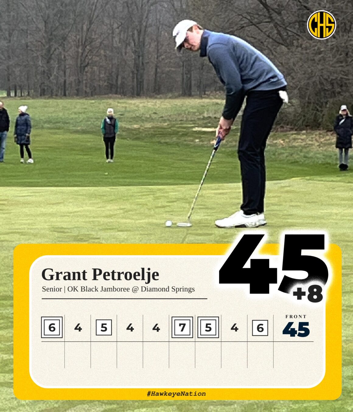 Boys Golf Score Card