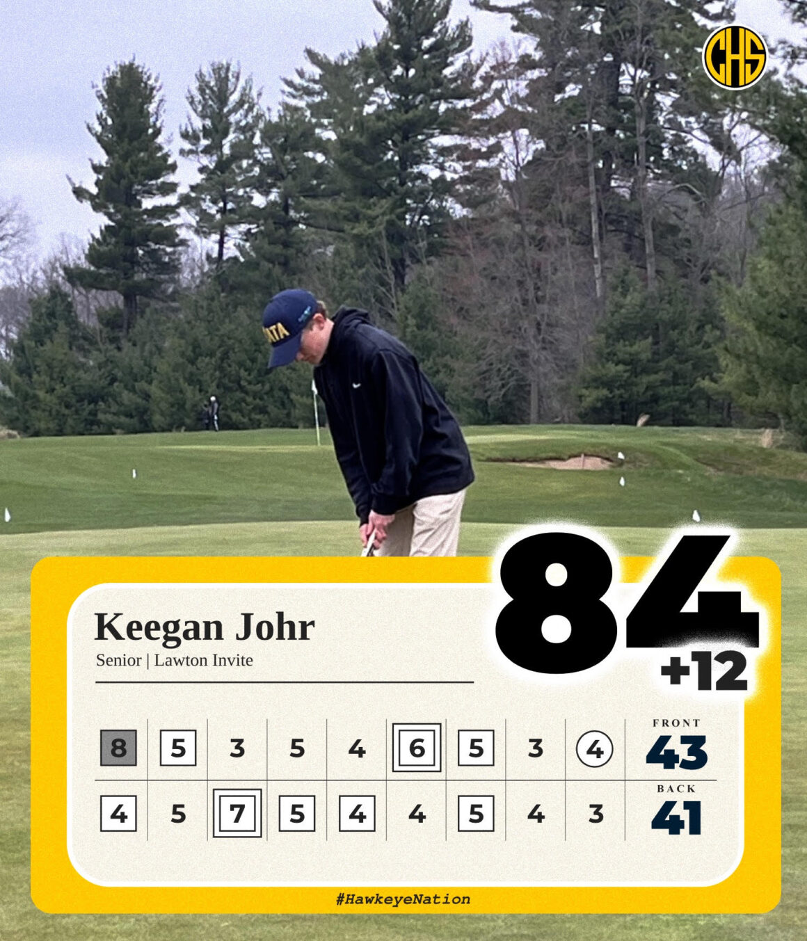 Boys Golf Scorecard