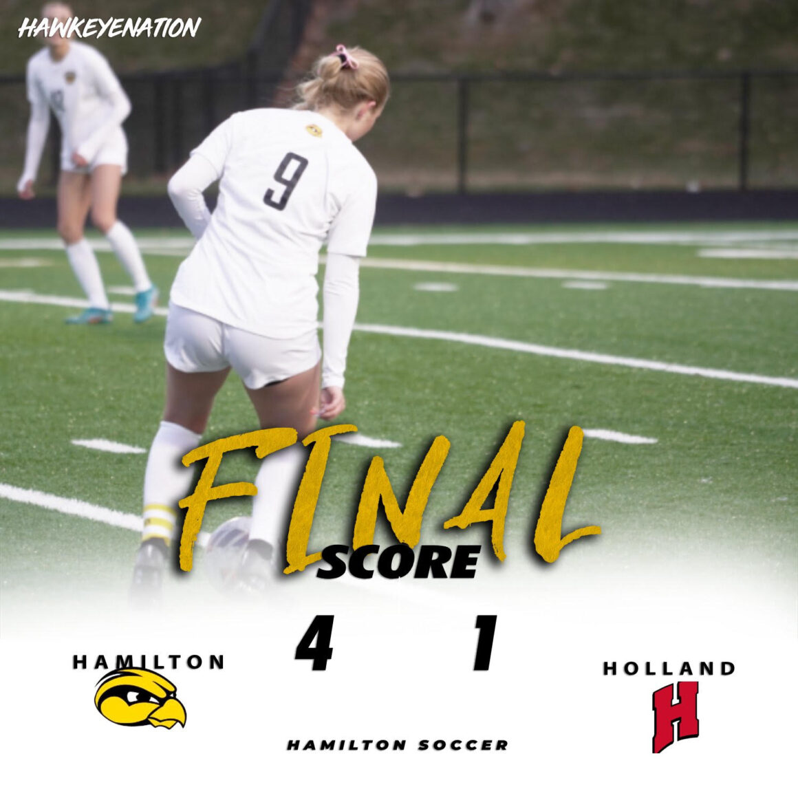 Final Score for Girls Soccer