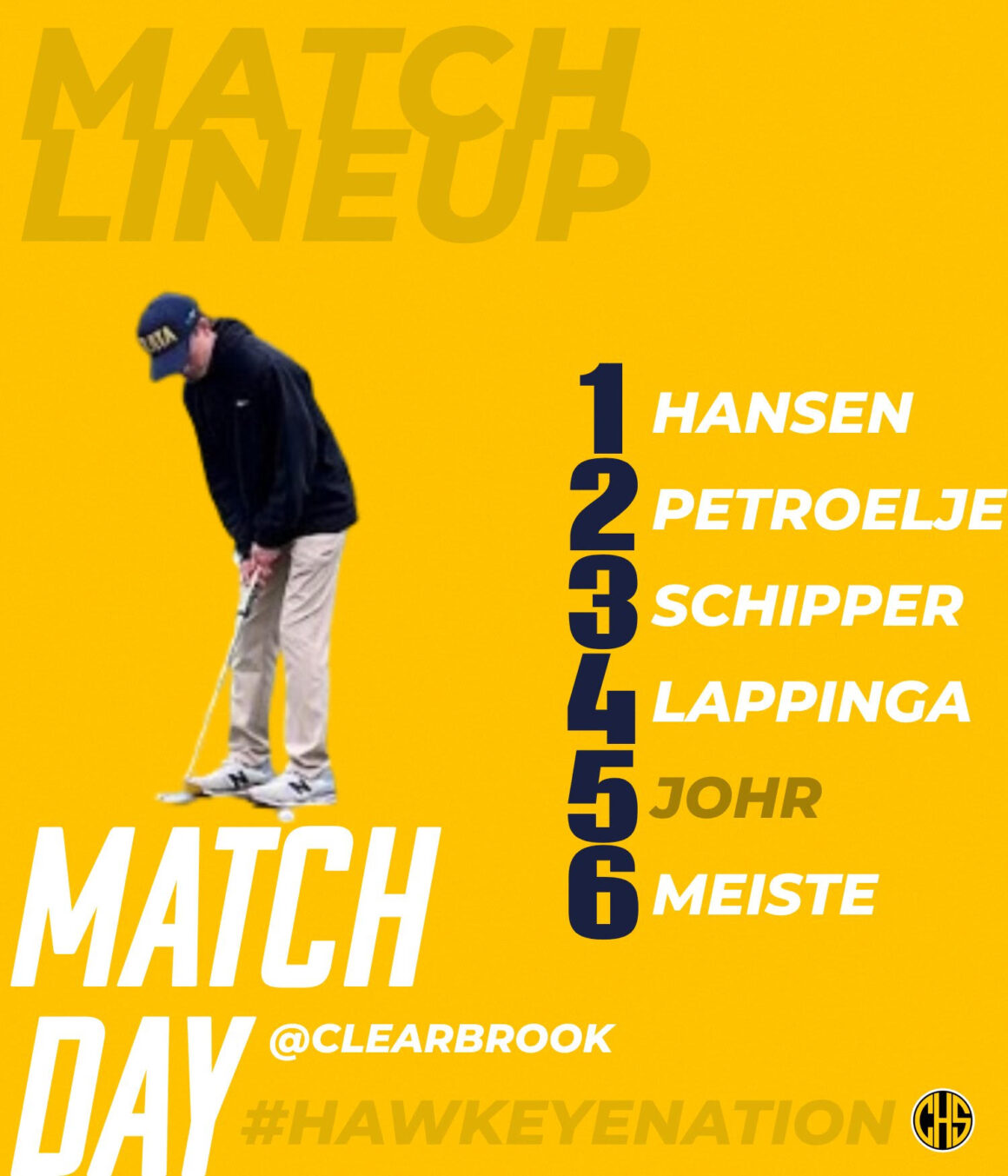 Match Day Line Up