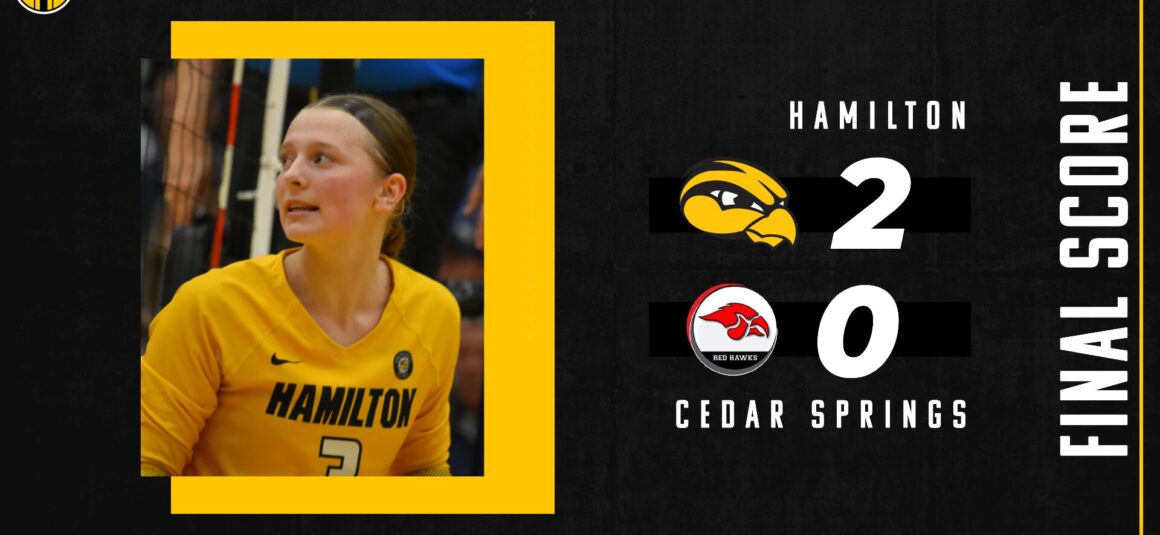 Hamilton Wins Against Cedar Springs in Volleyball