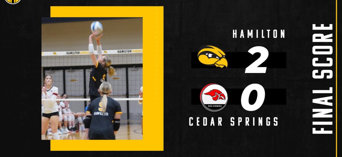 Hamilton Volleyball Won Against Cedar Springs
