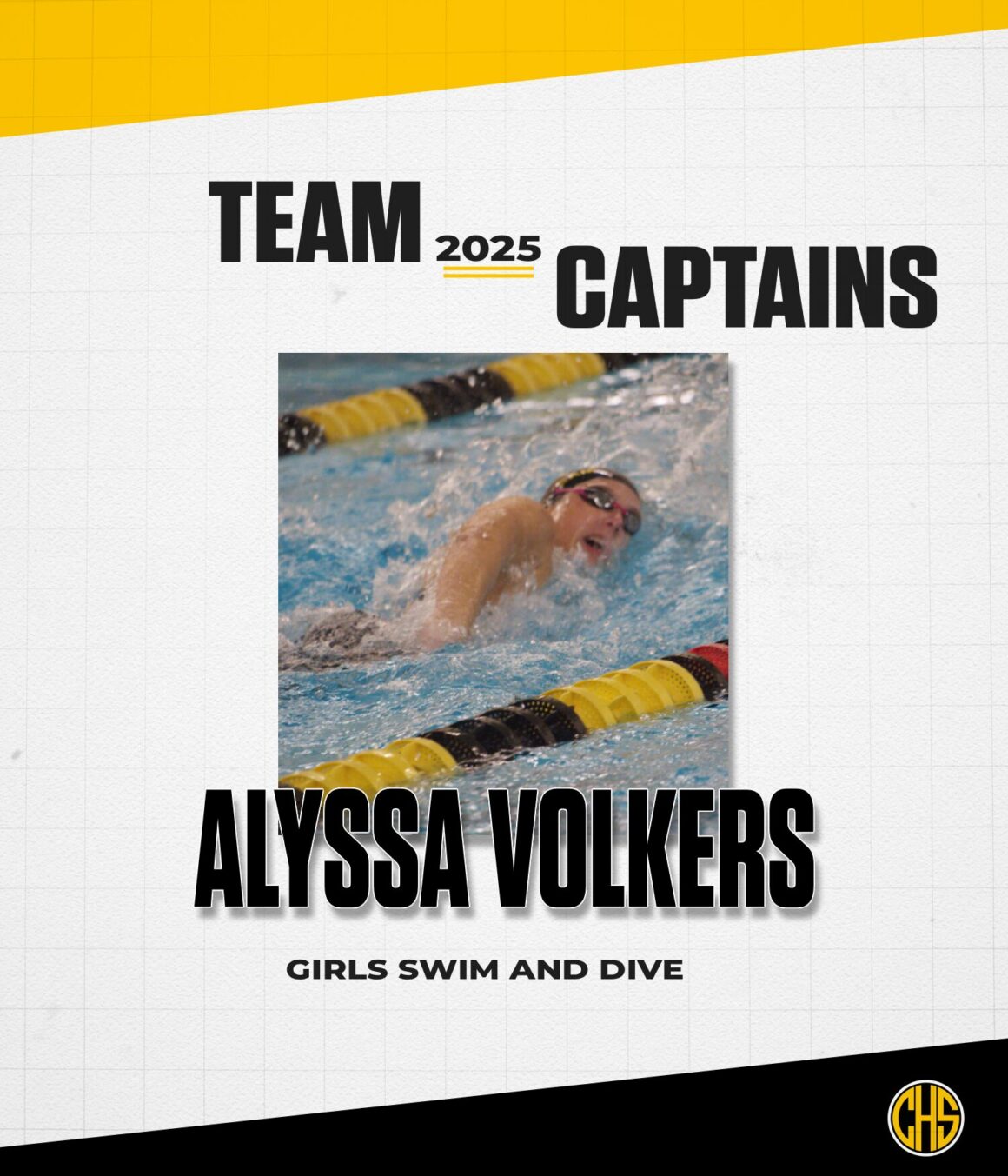 Girls Swim & Dive 2025 Team Captain Alyssa Volkers