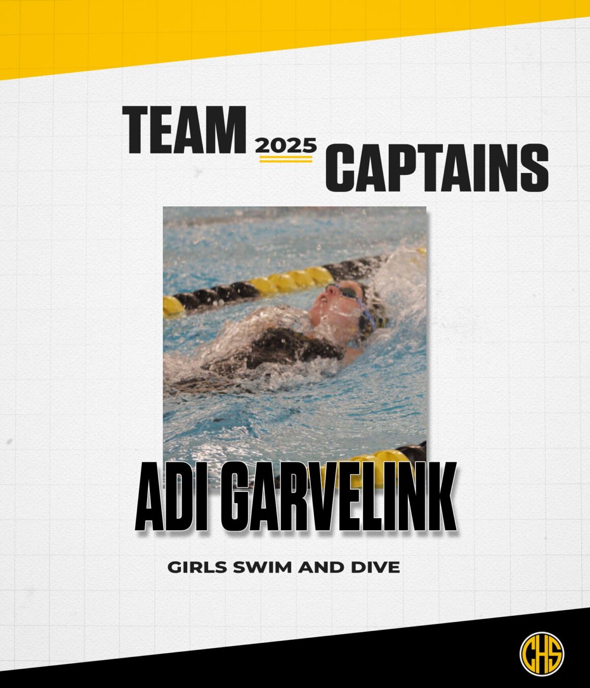 Girls Swim & Dive 2025 Team Captain Adi Garvelink