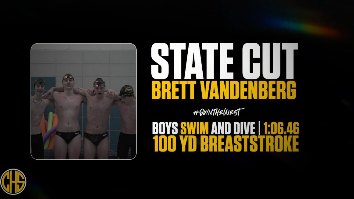 State Cut 100 yd Breaststroke : Brett Vandenberg