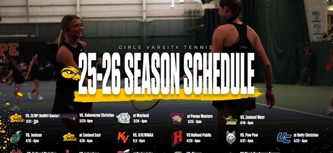25-26 Girls Tennis Schedule