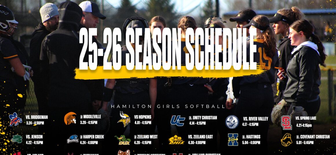 Girls Softball Season Schedule