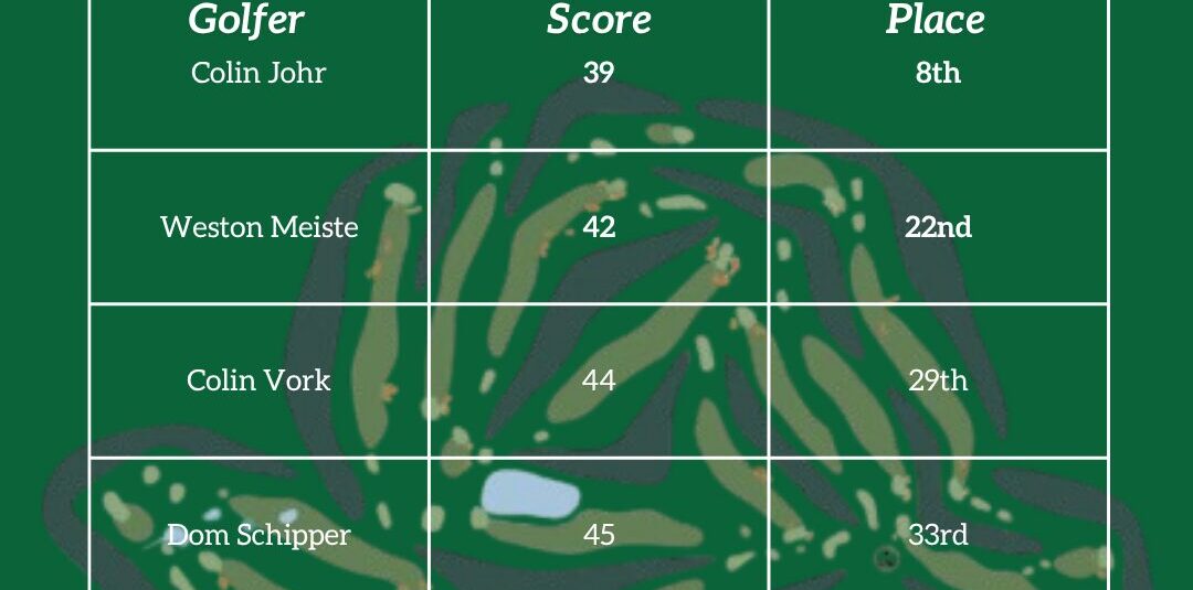 Boys Golf: Player Scores
