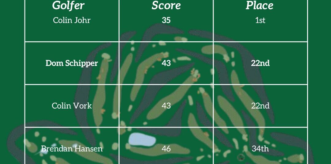 Boys Golf Player Scores